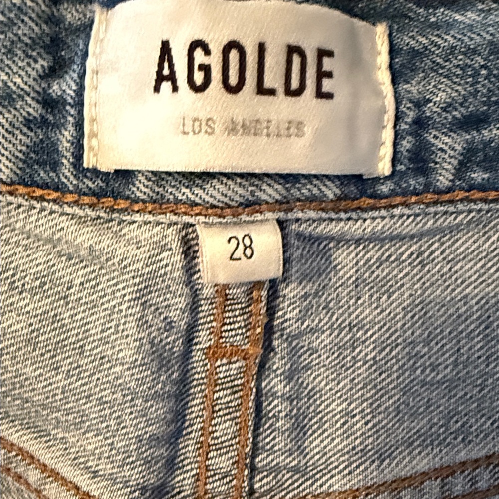 AGOLDE Riley Light Blue Ripped Denim - Picture 3 of 5
